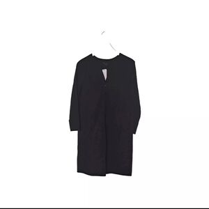 FLORYDAY | Black Long Sleeve V-neck Shirt Dress Size S B27#9